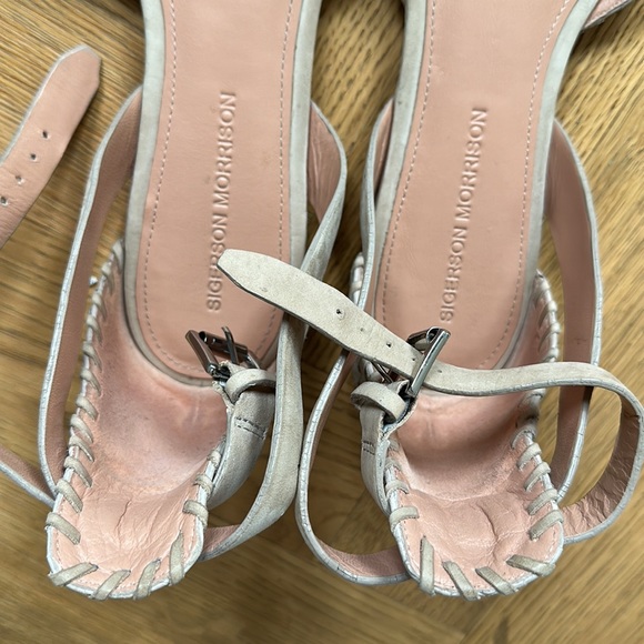 Sigersion Morrison nude leather flats with ankle strap, size 8.5 - Picture 7 of 7